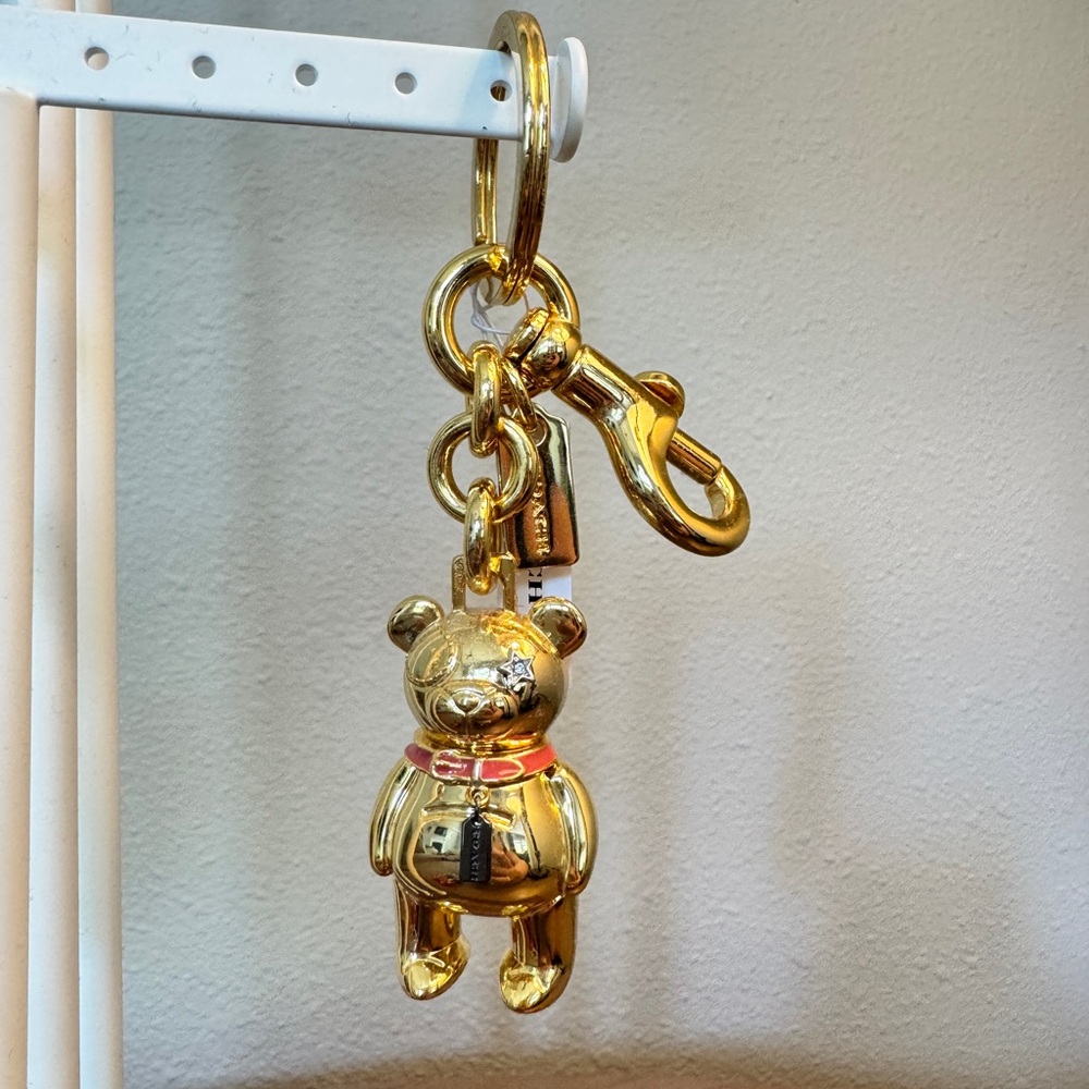 COACH Bear Keychain - Gold